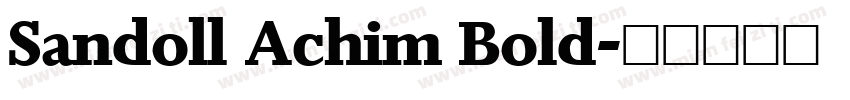 Sandoll Achim Bold字体转换